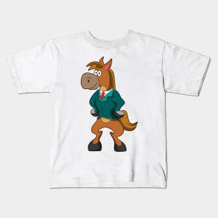Horse in Suit Kids T-Shirt